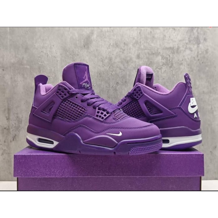 Air Jordan 4 AJ4 High Running Shoes-All Purple-5540711