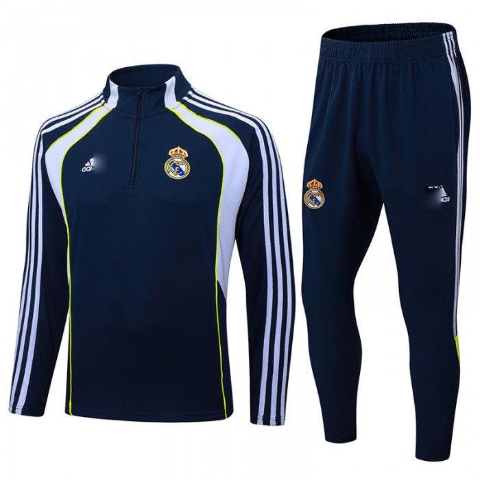 25/26 Real Madrid Navy Blue Edition Classic Jacket Training Suit (Top+Pant)-7063730