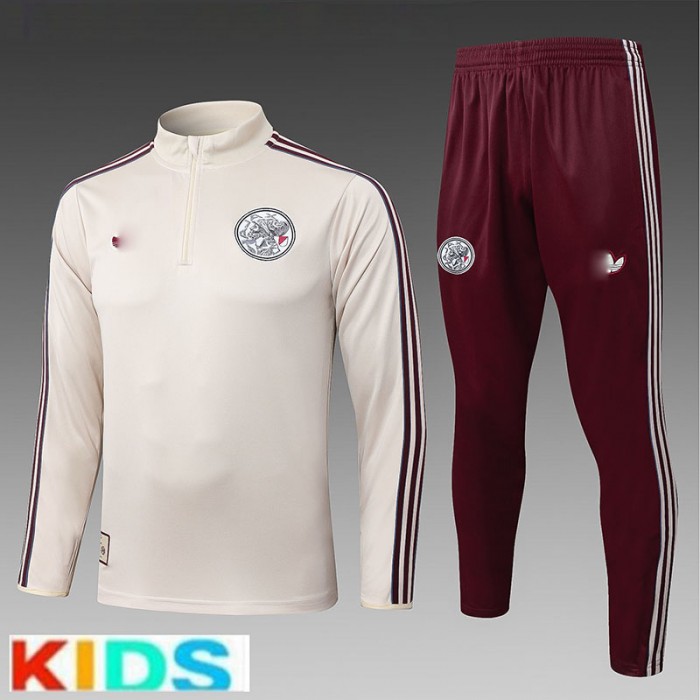 25/26 Kids Ajax Khaki Kids Edition Classic Jacket Training Suit (Top+Pant)-350409