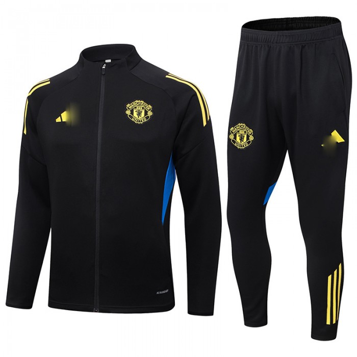 25/26 Manchester United M-U Black Edition Classic Jacket Training Suit (Top+Pant)-4090526