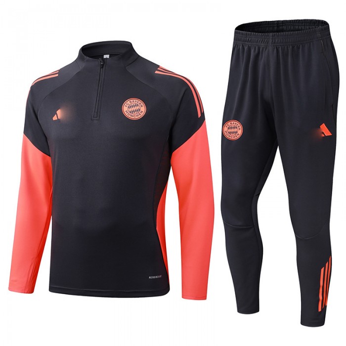25/26 Bayern Munich Black Orange Edition Classic Jacket Training Suit (Top+Pant)-3150614