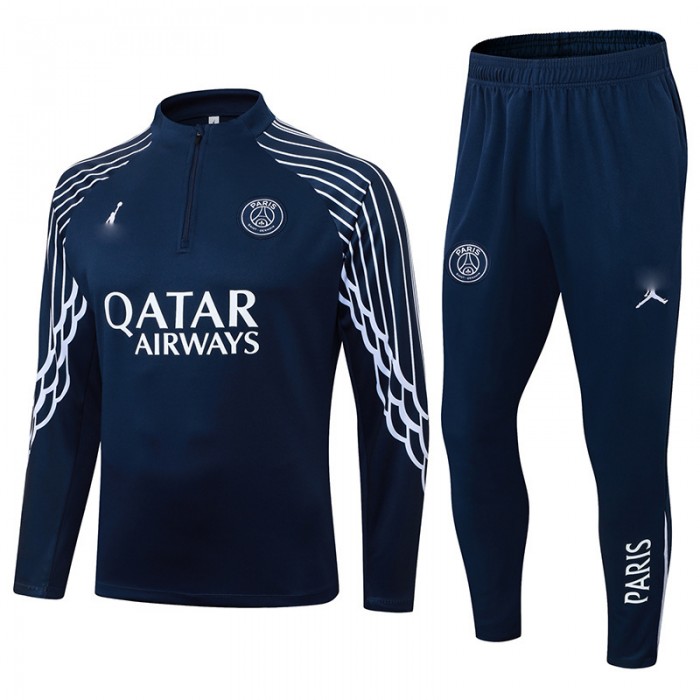 25/26 Paris Saint-Germain PSG Navy Blue Edition Classic Jacket Training Suit (Top+Pant)-8763705