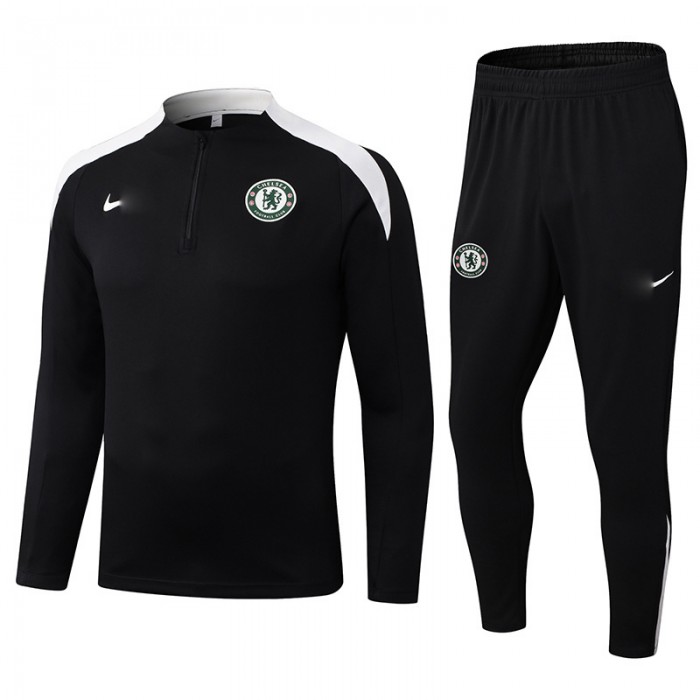 25/26 Chelsea Black Edition Classic Jacket Training Suit (Top+Pant)-9338632