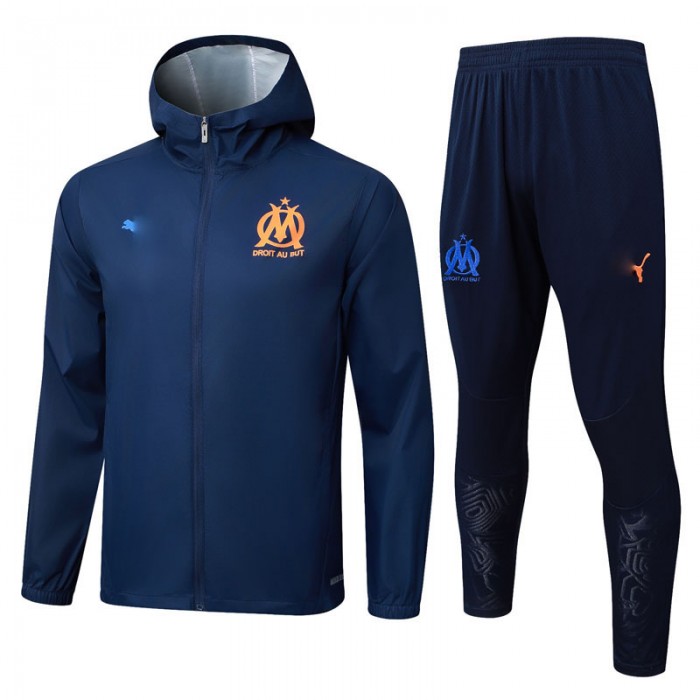 24/25 Marseille Navy Blue Edition Classic Jacket Training Suit (Top+Pant)-8840848