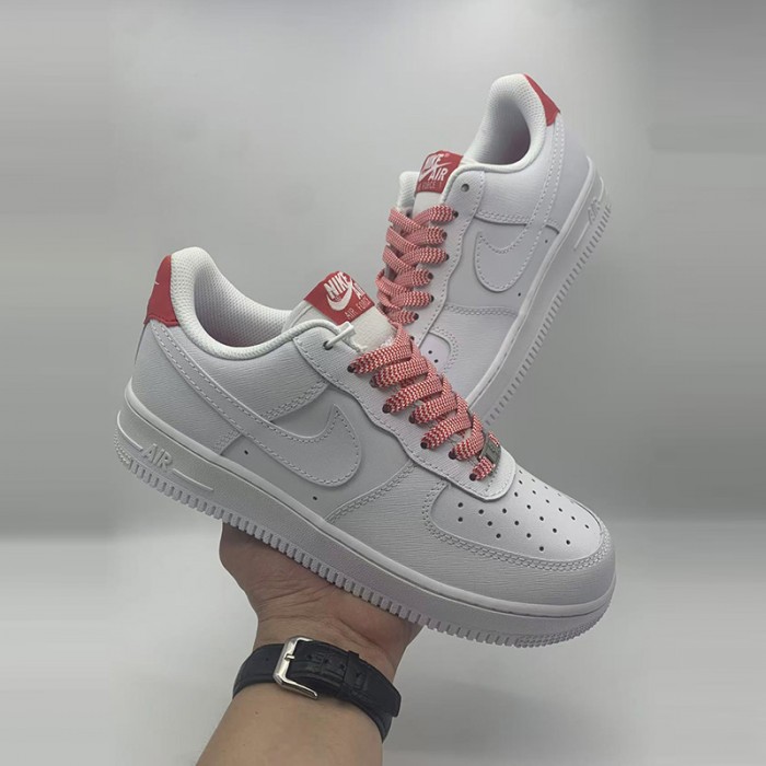 AIR FORCE 1‘07 AF1 Running Shoes-White/Red-5855877