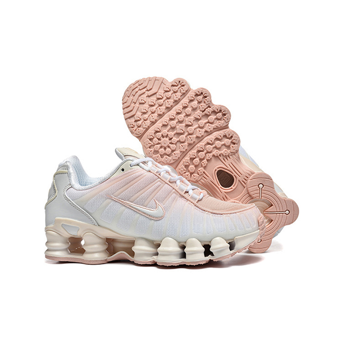 Air Max Shox TL Women Running Shoes-White/Pink-9695626