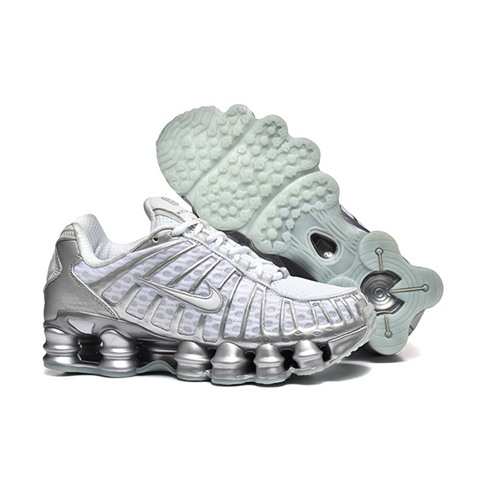 Air Max Shox TL Running Shoes-Silver/White-469531