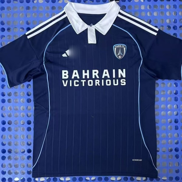 25/26 Paris FC Home Navy Blue Jersey Kit Short Sleeve-8181807