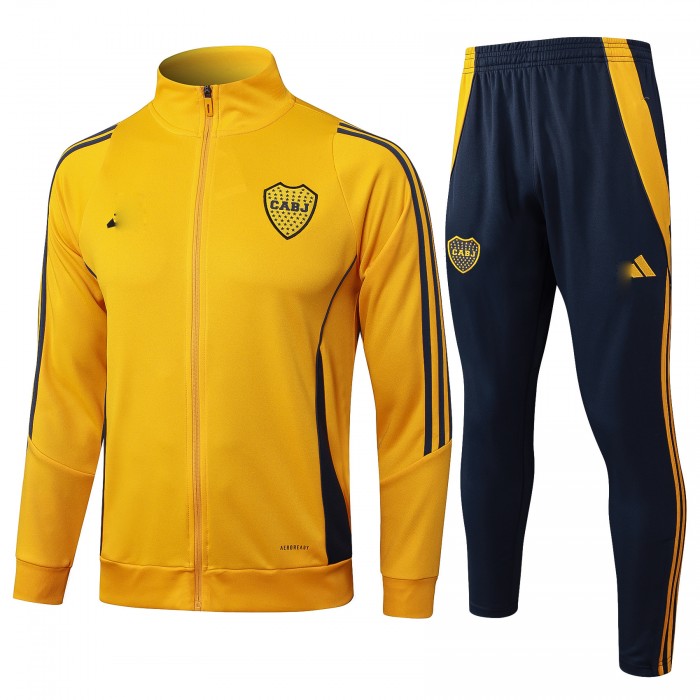 25/26 Boca Juniors Yellow Edition Classic Jacket Training Suit (Top+Pant)-7436343