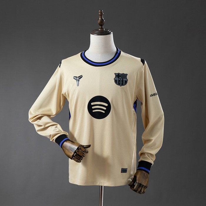 25/26 Barcelona Away Khkai Jersey Version Long Sleeve-5117020