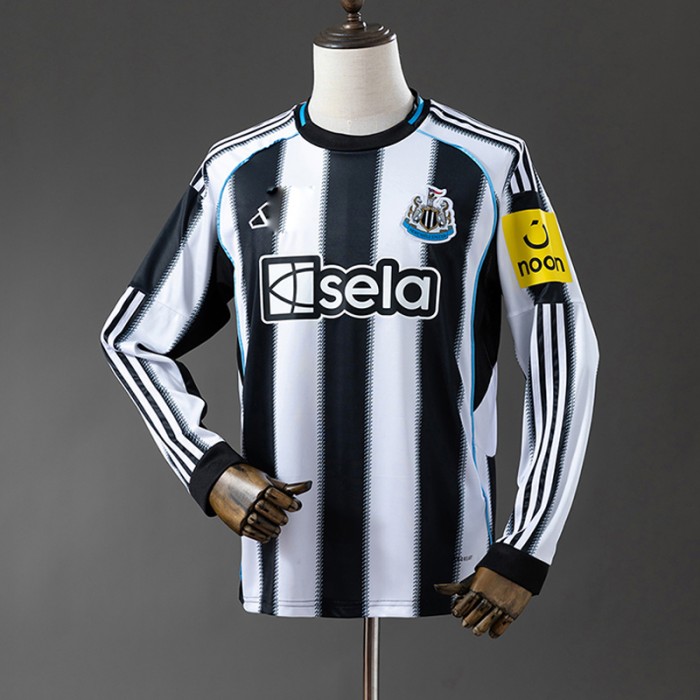 25/26 Newcastle United Home Black White Jersey Version Long Sleeve-7365627