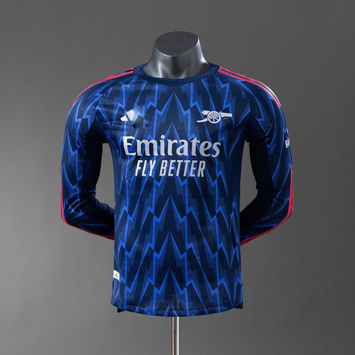 25/26 Arsenal Away Navy Blue Jersey Version Long Sleeve (Player Version)-4284720