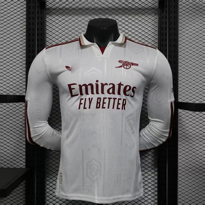 25/26 Arsenal Second Away White Jersey Version Long Sleeve (Player Version)-9433992