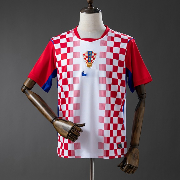 2026 World Cup Croatia Home Red White Jersey Version Short Sleeve-1837194