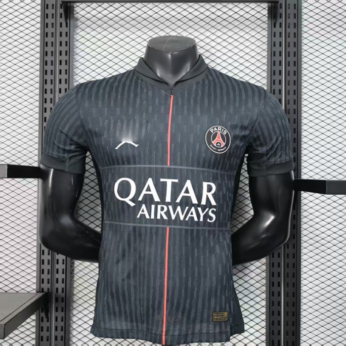 25/26 Paris Saint-Germain PSG Fourth Away Navy Blue Jersey Kit Short Sleeve (Player Version)-2994288