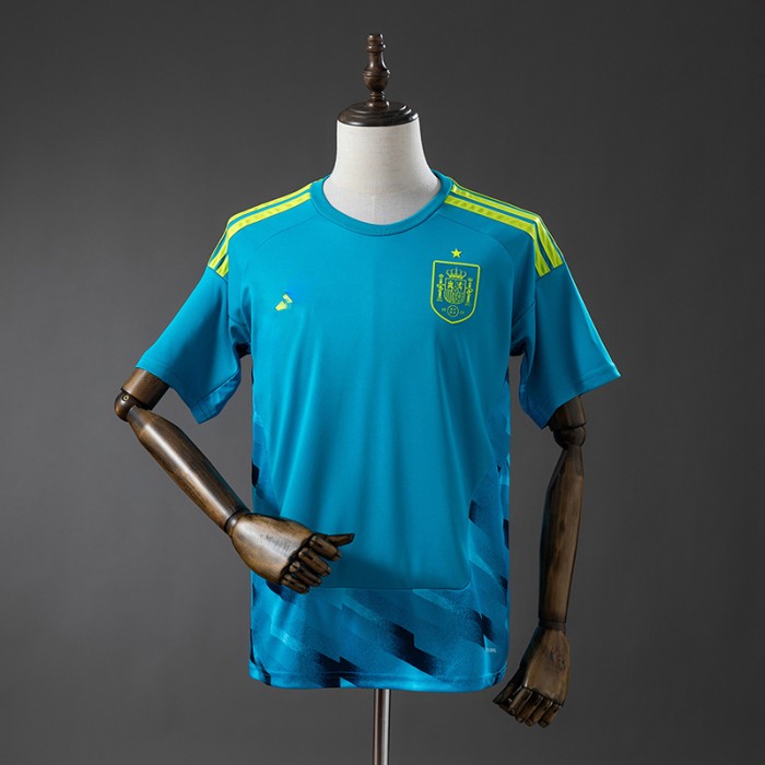 2026 World Cup Spain Goalkeeper Blue Jersey Version Short Sleeve-2249970