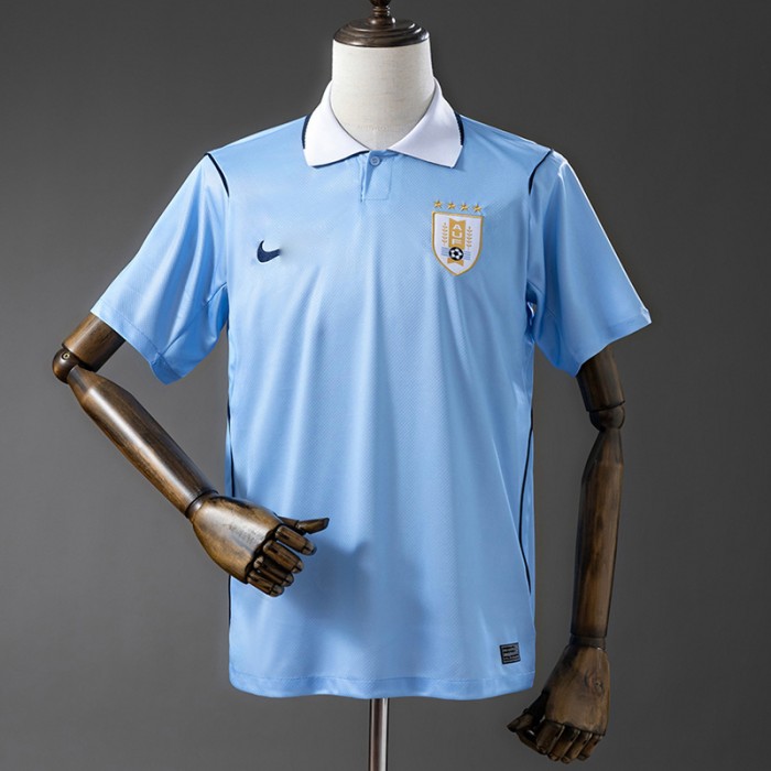 2026 World Cup Uruguay Home Blue Jersey Version Short Sleeve-6131908