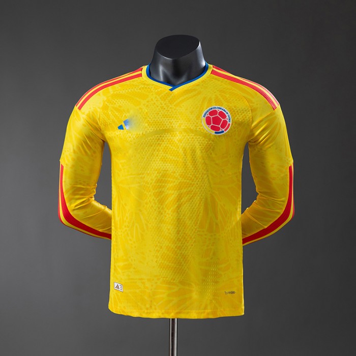 2026 World Cup Colombia Home Yellow Jersey Version Long Sleeve (Player Version)-5510249