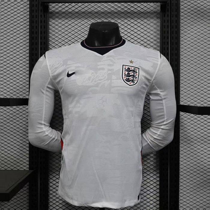2026 World Cup England Home White Jersey Version Long Sleeve (Player Version)-2649163