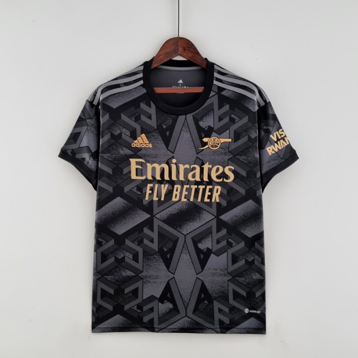 22/23 Arsenal Away Black Gray Jersey Version Short Sleeve-8039638