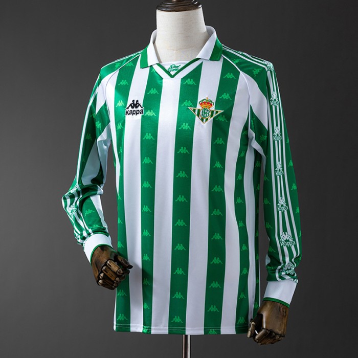 Retro 95/97 REAL BETIS Home Green White Jersey Version Long Sleeve-8109342