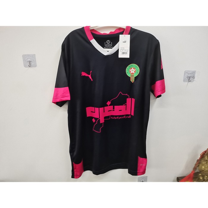 STOCK CLEARANCE [SIZE M] 25/26 Morocco Special Edition Black Jersey Version Short Sleeve-6407690