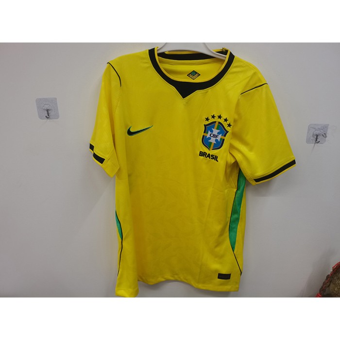 STOCK CLEARANCE [SIZE M] 2026 Brazil Home Yellow Jersey Version Short Sleeve-6467508