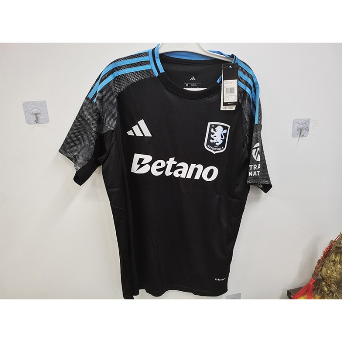 STOCK CLEARANCE [SIZE M] 25/26 Aston Villa Away Black Jersey Version Short Sleeve-6901611