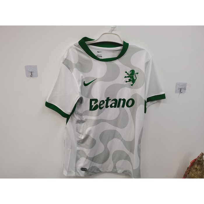 STOCK CLEARANCE [SIZE M] 25/26 Sporting Lisbon Away White Green Jersey Version Short Sleeve-5135948