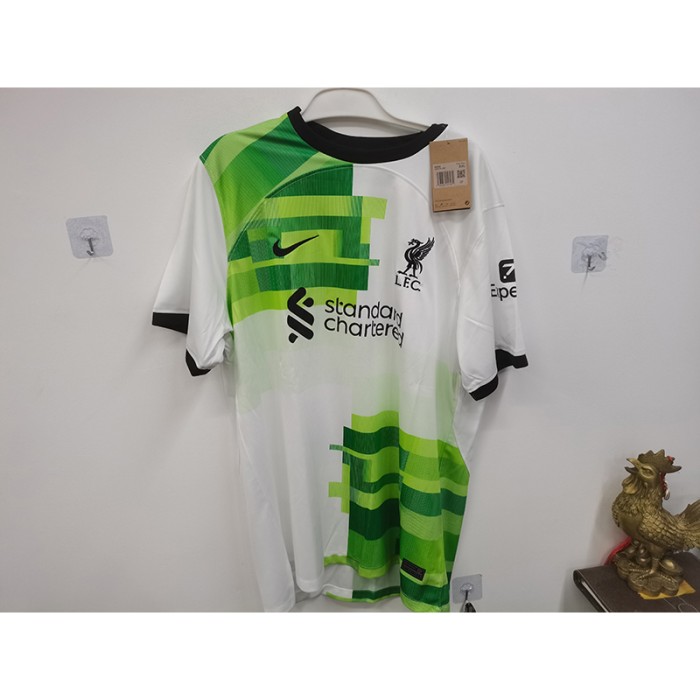 STOCK CLEARANCE [SIZE XXL] 23/24 Liverpool Away Green White Jersey Version Short Sleeve-319919