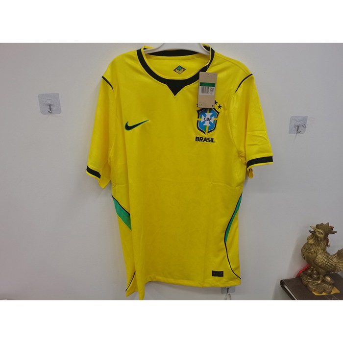 STOCK CLEARANCE [SIZE XL] 2026 Brazil Home Yellow Jersey Version Short Sleeve-6822705