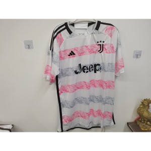 STOCK CLEARANCE [SIZE XXL] 23/24 Juventus Away Pink White Jersey Version Short Sleeve-4992121