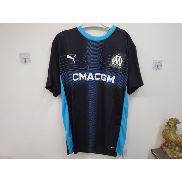 STOCK CLEARANCE [SIZE XXL] 25/26 Marseille Away Navy Blue Jersey Version Short Sleeve-3665928