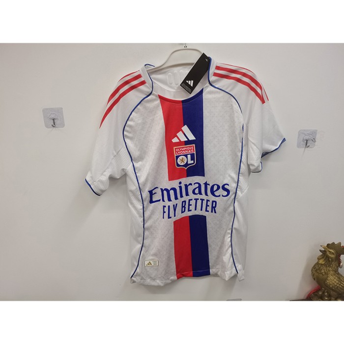 STOCK CLEARANCE [SIZE M] 25/26 Lyon Home White Jersey Version Short Sleeve (Player Version)-6897418
