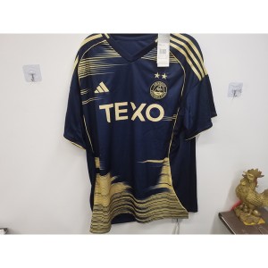 STOCK CLEARANCE [SIZE XXL] 25/26 Aberdeen Away Navy Blue Jersey Version Short Sleeve-8395818