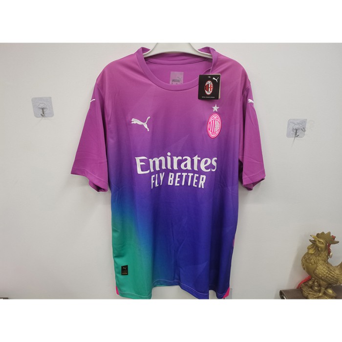 STOCK CLEARANCE [SIZE XXL] 23/24 AC Milan Third Away Purple Jersey Version Short Sleeve-1158389