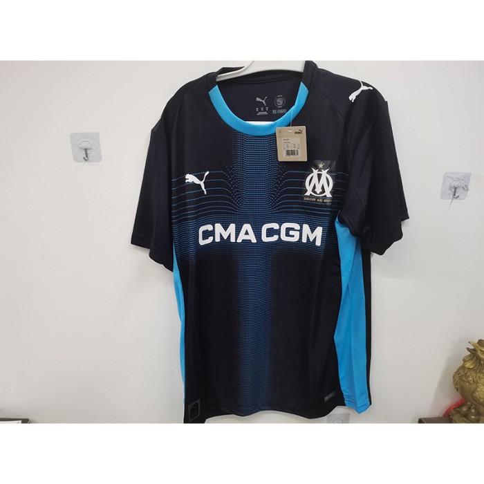 STOCK CLEARANCE [SIZE 4XL] 25/26 Marseille Away Navy Blue Jersey Version Short Sleeve-8252658