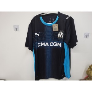 STOCK CLEARANCE [SIZE 4XL] 25/26 Marseille Away Navy Blue Jersey Version Short Sleeve-2398436
