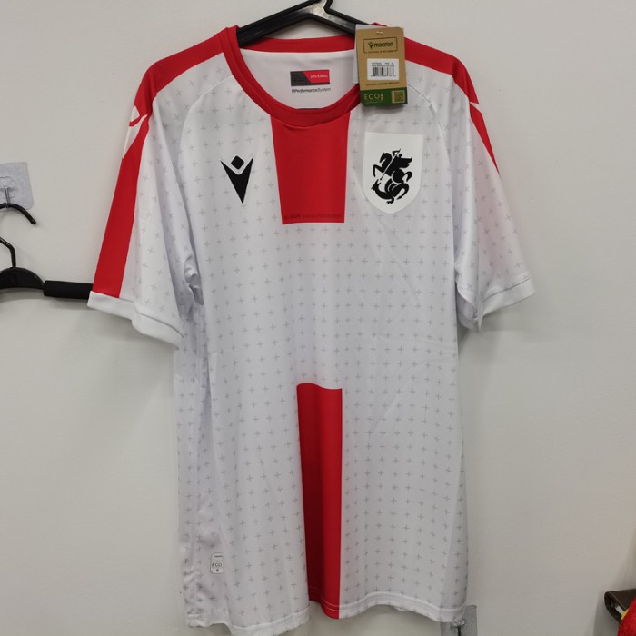 STOCK CLEARANCE [SIZE XL] 2024 Georgia Home White Red Jersey Version Short Sleeve-5208888
